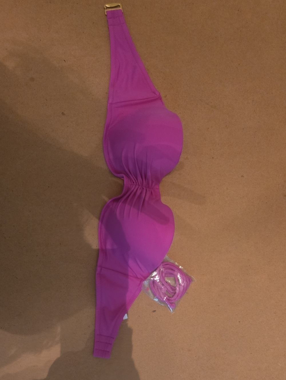 Victoria's Secret Ruched Bikini Top - Hot Pink & Purple